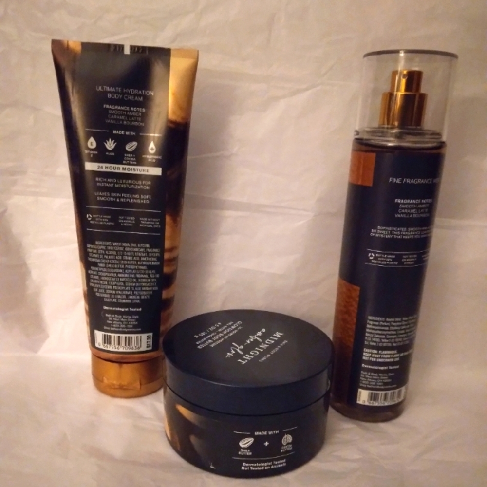 Bath and Body Works Fragrance Bundle Midnight Amber Glow - Picture 2 of 5